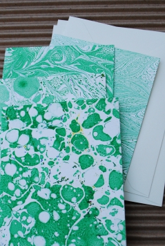 Marbled Note Cards / Peridot